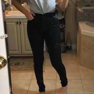 VERY high waisted black jeans